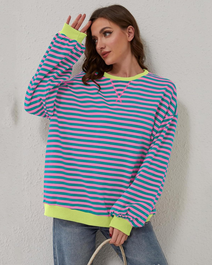 Caroline - Oversized Striped Sweatshirt