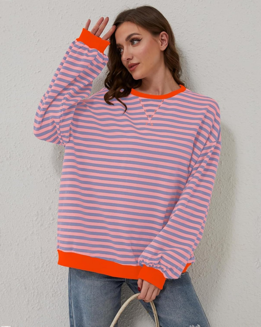 Caroline - Oversized Striped Sweatshirt