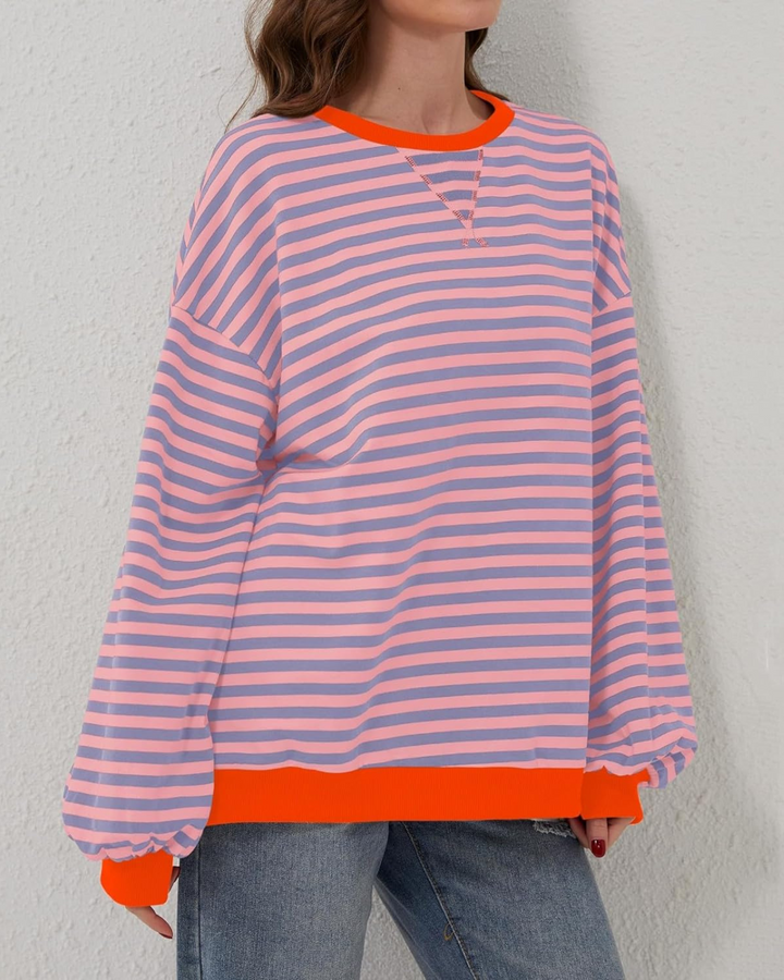 Caroline - Oversized Striped Sweatshirt