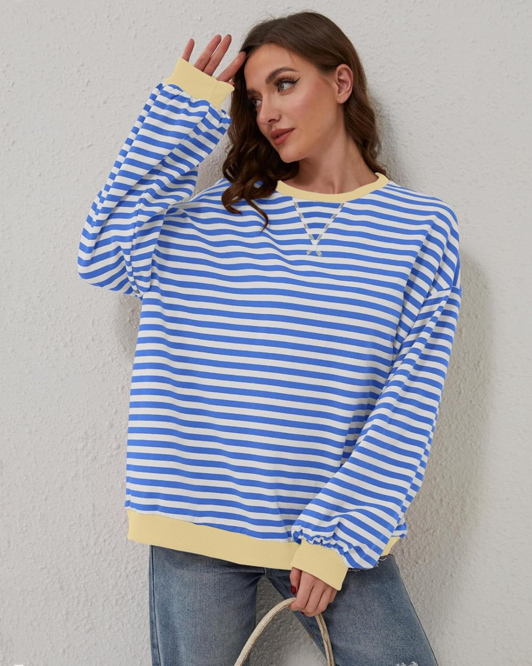 Caroline - Oversized Striped Sweatshirt