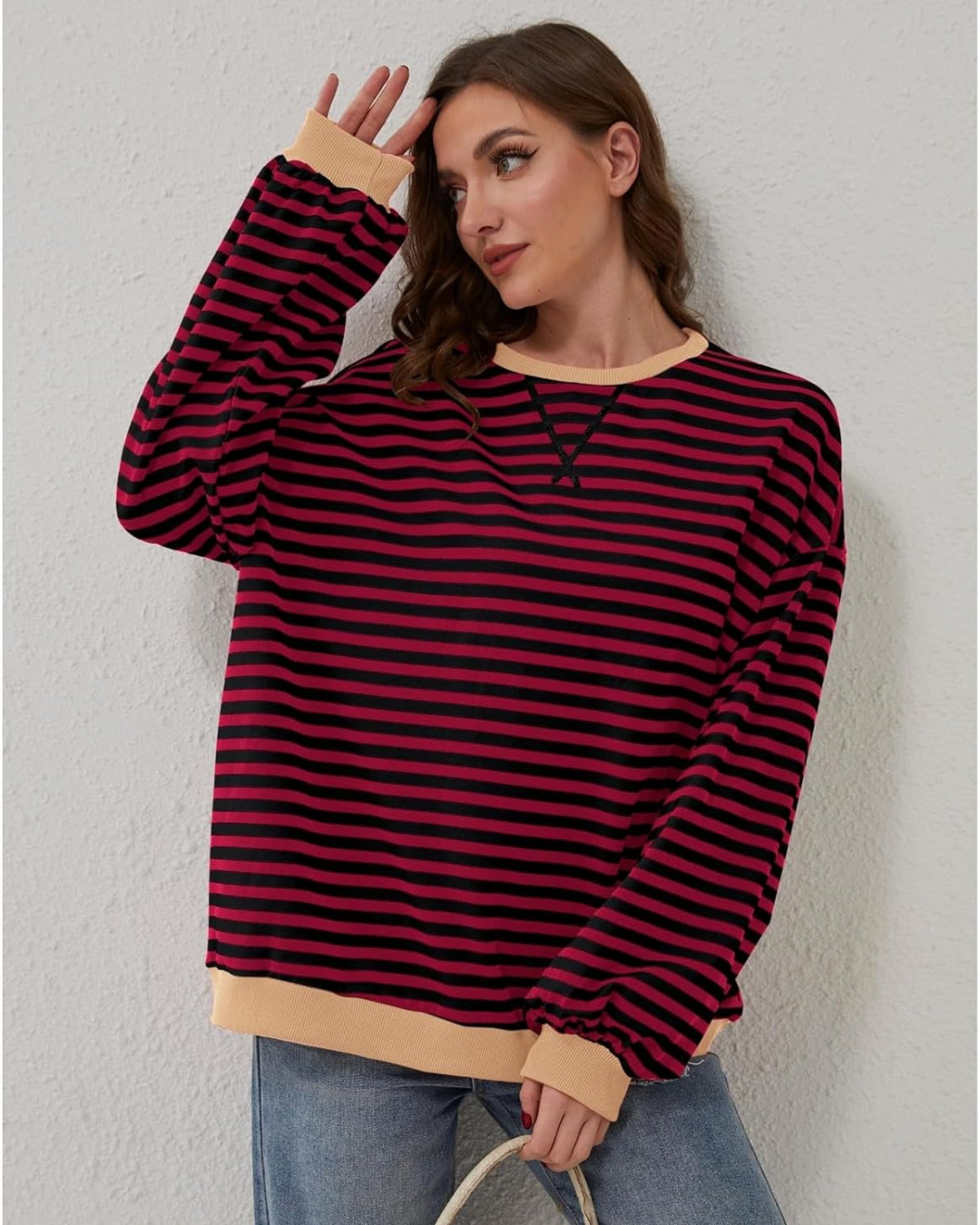 Caroline - Oversized Striped Sweatshirt