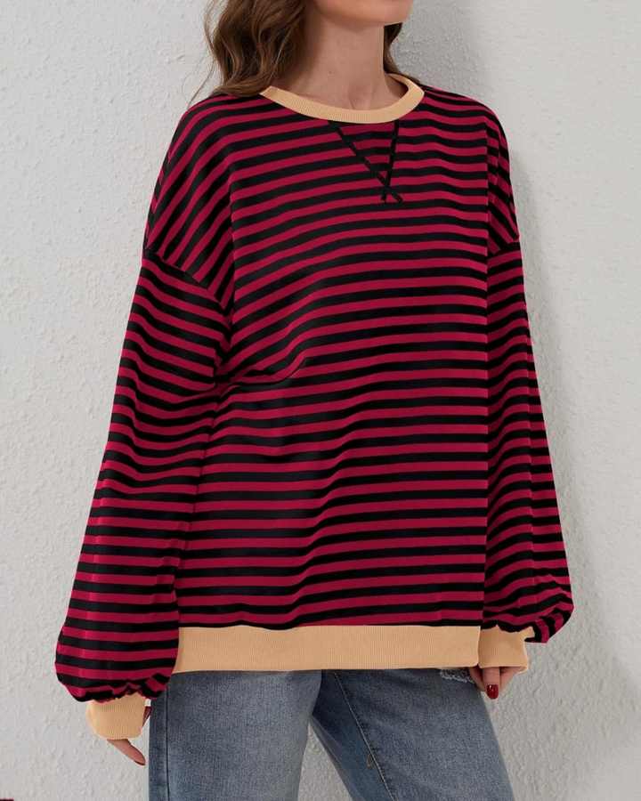 Caroline - Oversized Striped Sweatshirt