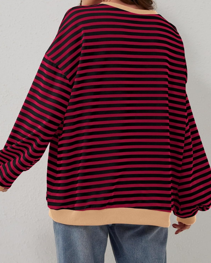 Caroline - Oversized Striped Sweatshirt