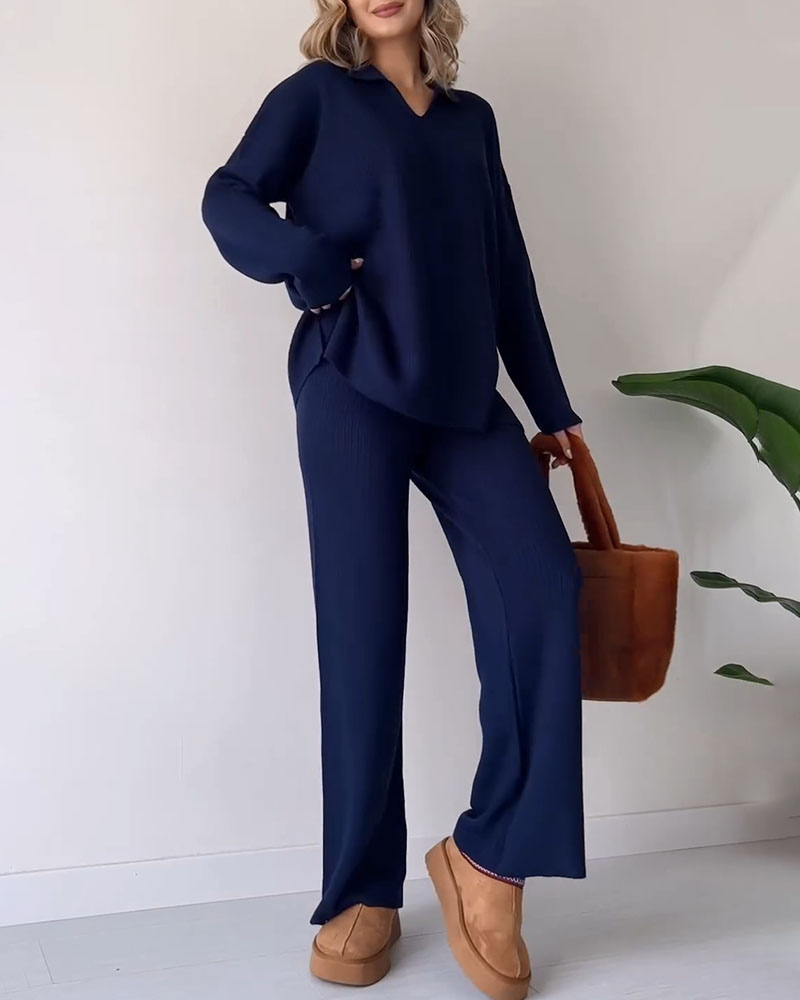 Gloria - Casual knitted two-piece set